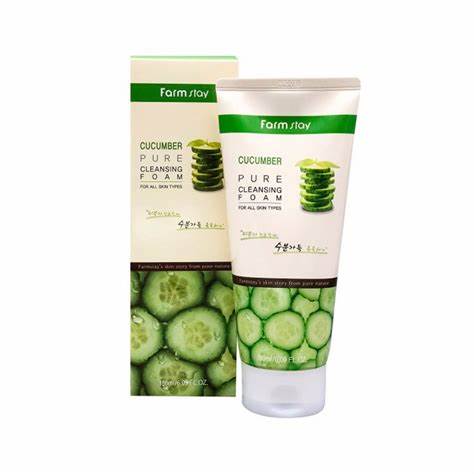 [drop//00750] FARM STAY CUCUMBER CLEANSING FOAM 180ML