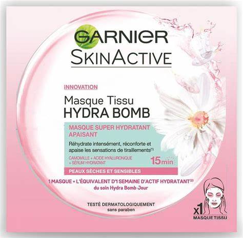 [drop//00978] Garnier Face mask hydra bomb 32 ml dry sensitive skin chamomile
