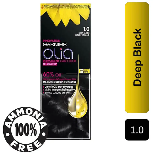 [drop//00850] GARNIER HAIR COLOR 1.0 OLIA DEEP BLACK