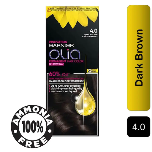 [drop//00854] GARNIER HAIR COLOR 4.0 OLIA DARK BROWN
