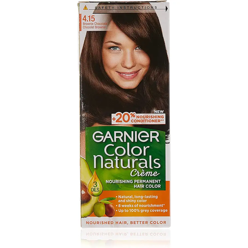[drop//00870] GARNIER HAIR COLOR NATURALS 4.15 BROWNIE CHOCOLATE