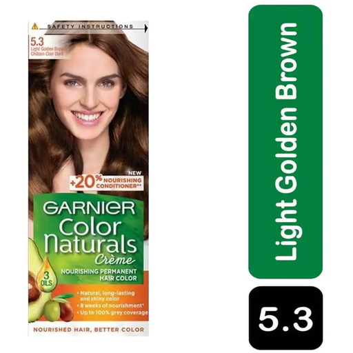 [drop//00873] GARNIER HAIR COLOR NATURALS 5.3 LIGHT GOLDEN BROWN