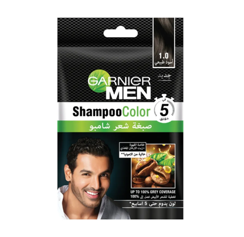 [103067] Garnier Men Hair Color Shampoo 20 ml 1 Natural Black