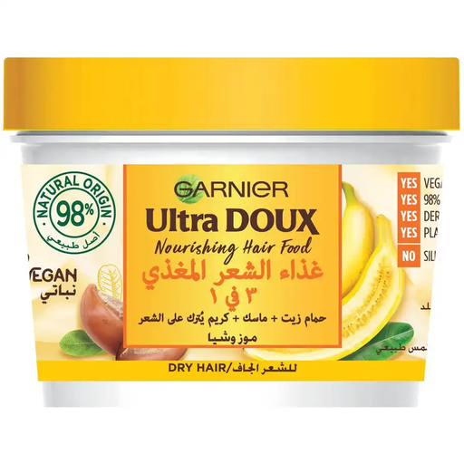 [drop//00894] GARNIER ULTRA DOUX BANANA HAIR FOOD 3+1 390ML
