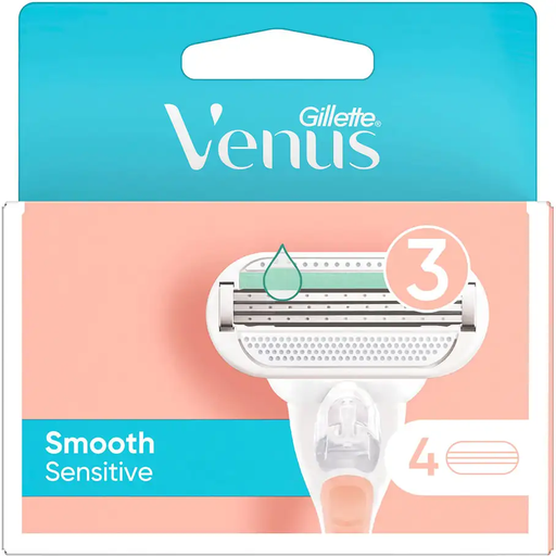 [drop//00999] Gillette Refill Venus 3 Smooth Sensitive 4 Pack 
