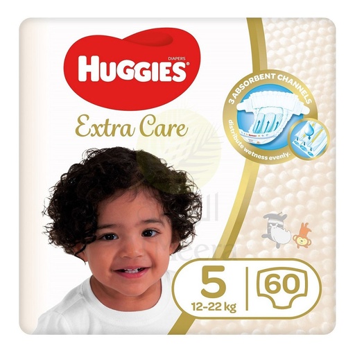 [drop//01062] HUGGIES EXTRA CARE 5 60 DIAPERS 