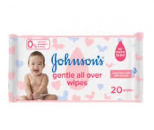 [drop//01162] Johnson's Baby Wipes Gentle All Over 20 pack